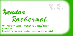 nandor rothermel business card